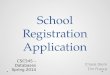 School Registration Application