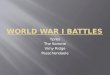World War I battles