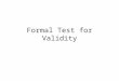 Formal Test for Validity
