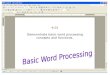 Basic Word Processing