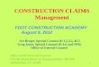 CONSTRUCTION CLAIMS Management