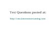 Test Questions posted at:
