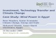 Investment, Technology Transfer and Climate Change Case Study: Wind Power in Egypt