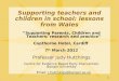Supporting teachers and children in school: lessons from Wales