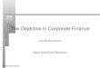 The Objective in Corporate Finance