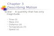 Chapter 3 Describing Motion