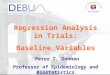 Regression Analysis in Trials: Baseline Variables
