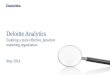 Deloitte Analytics  Enabling a more effective, proactive marketing organization