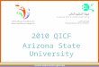 2010 QICF Arizona State University