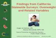 Findings from California Statewide Surveys: Overweight and Related Variables