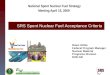 National Spent Nuclear Fuel Strategy Meeting April 15, 2009