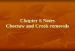 Chapter 6 Notes Choctaw and Creek removals