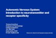 Autonomic Nervous System: Introduction to neurotransmitter and receptor specificity