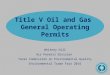 Title V Oil and Gas  General  Operating  Permits