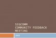 SIGCOMM Community feedback Meeting