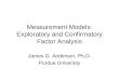 Measurement Models: Exploratory and Confirmatory Factor Analysis