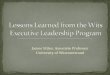Lessons Learned from the Wits Executive Leadership  Program