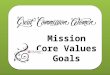 Mission Core Values Goals