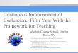 Continuous Improvement of Evaluation:  Fifth Year With the Framework for Teaching
