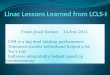 Linac  Lessons Learned from LCLS-I