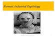 Forensic Industrial Psychology