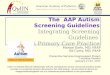 The  AAP Autism Screening Guidelines Integrating Screening Guidelines  In Primary Care Practice