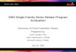 2003 Single-Family Home Rebate Program Evaluation