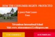 HOW THE CONSUMER RIGHTS  PROTECTED A power Point Lesson  From Trivandrum International School