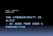 The  cybersecurity  in ALICE - as seen from user’s perspective