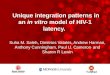 Unique integration patterns in an  in vitro  model of HIV-1 latency