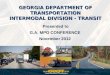 GEORGIA DEPARTMENT OF TRANSPORTATION INTERMODAL DIVISION - TRANSIT