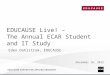 EDUCAUSE Live! – The Annual ECAR Student and IT Study