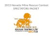 2013 Nevada Mine Rescue Contest SPECTATORS PACKET