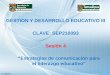 GESTION Y DESARROLLO EDUCATIVO III CLAVE: SEP210093 Sesión 4