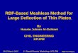 RBF-Based Meshless Method for  Large Deflection of Thin Plates By