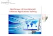 Significance of Simulations in Software Applications Trainin