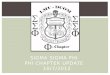 Sigma  Sigma  Phi  Phi  Chapter Update  10/7/2012