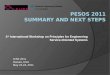 PESOS 2011 Summary and next steps