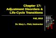 Chapter 17:   Adjustment Disorders & Life-Cycle Transitions