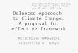 Balanced Approach  to Climate Change, A proposal for effective framework