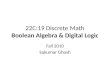 22C:19 Discrete Math Boolean Algebra & Digital Logic
