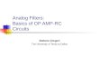 Analog Filters: Basics of OP AMP-RC Circuits