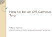 How to be an Off-Campus  Terp