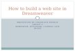 How to build a  web site  in Dreamweaver