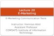 Lecture  20 E-Marketing