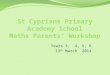 St Cyprians Primary Academy School Maths Parents’ Workshop