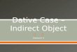 Dative Case – Indirect Object