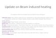 Update on Beam induced heating
