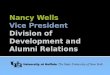 Nancy Wells Vice President Division of  Development and  Alumni Relations