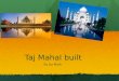 Taj Mahal built